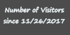 Number of Visitors  since 11/26/2017